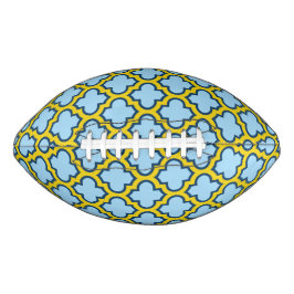 Blauw en geel trellis, rooster, quatrefoil american football