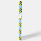 Blauw en geel trellis, rooster, quatrefoil Case-Mate iPhone case (Achterkant / Rechts)