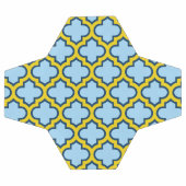 Blauw en geel trellis, rooster, quatrefoil voetbal (Enkel)