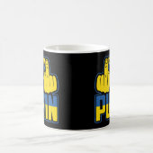 BLAUW- EN GEEL-UKRANISCHE SUPPORT KOFFIEMOK (Center)