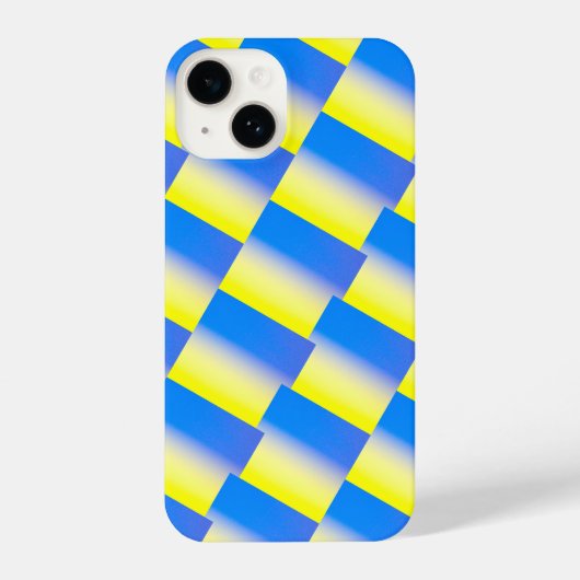 Blauw en geel verloop Oekraïne Geïnspireerd iPhone Hoesje (Achterkant)