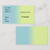 Blauw en geel visitekaartje (Voorkant / Achterkant)