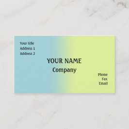 Blauw en geel visitekaartje