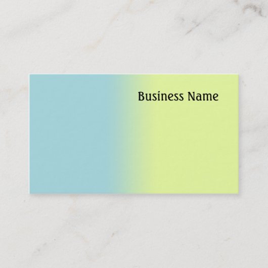 Blauw en geel visitekaartje (Voorkant)