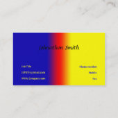 Blauw en geel visitekaartje (Achterkant)