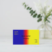 Blauw en geel visitekaartje (Staand voorkant)
