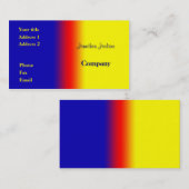 Blauw en geel visitekaartje (Voorkant / Achterkant)