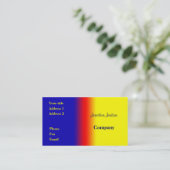 Blauw en geel visitekaartje (Staand voorkant)