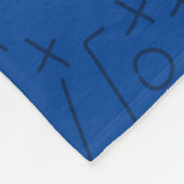 Blauw en Geel Voetbal Speldag Fleece Deken (Hoek)