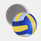 Blauw en Geel Volleybal Magneet (Voorkant / Achterkant)