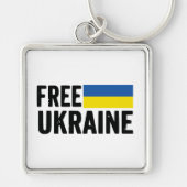 BLAUW- EN GEEL VRIJ OEKRAÏNE SLEUTELHANGER (Voorkant)