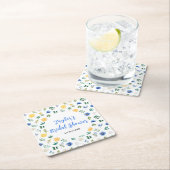 Blauw en geel Vrijgezellenfeest Kartonnen Onderzetters (Insitu)