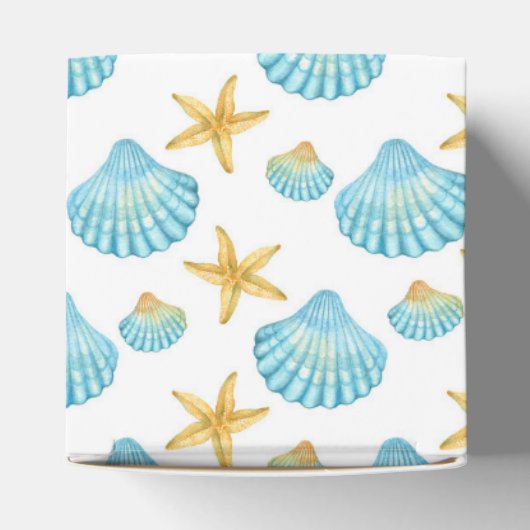 Blauw en geel Zee Bedankdoosjes (Bovenkant)