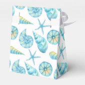 Blauw en geel Zee Bedankdoosjes (Achterkant)