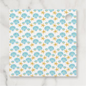 Blauw en geel Zee - Nautical Wedding Bedankjes Labels (Achterkant)