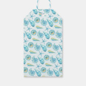 Blauw en geel Zee - Nautical Wedding Cadeaulabel (Achterkant)