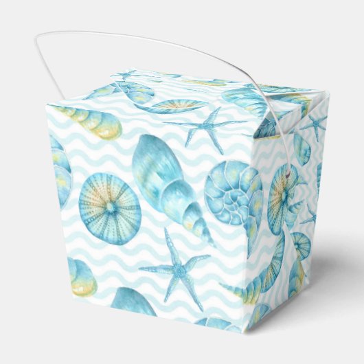 Blauw en Geel Zeeleven Nautilus Bedankdoosjes (Achterkant)