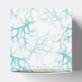 Blauw en Geel Zeewier en Koraal Nautisch Bedankdoosjes (Bovenkant)