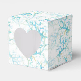 Blauw en Geel Zeewier en Koraal Nautisch Bedankdoosjes