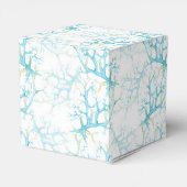 Blauw en Geel Zeewier en Koraal Nautisch Bedankdoosjes (Achterkant)