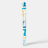 Blauw en geel Zigzag Ikat Patroon Case-Mate iPhone Case (Achterkant / Links)