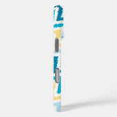 Blauw en geel Zigzag Ikat Patroon Case-Mate iPhone Case (Achterkant / Rechts)