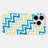 Blauw en geel Zigzag Ikat Patroon Case-Mate iPhone Case (Achterkant (horizontaal))