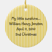 Blauw en Geel Zonnezuur Ornament (Achterkant)