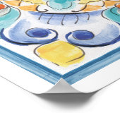 Blauw- en geelblok poster (Hoek)