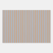 Blauw en geelbruin vijf strips inpakpapier vel (Voorkant 3)