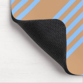 Blauw en geelbruin vijf strips muismat (Hoek)