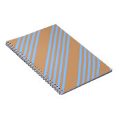 Blauw en geelbruin vijf strips notitieboek (Rechterzijde)
