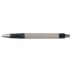 Blauw en geelbruin vijf strips pen