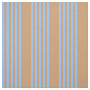 Blauw en geelbruin vijf strips stof