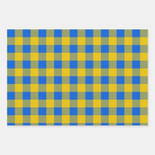 Blauw- en geelcadeaupapier, vlag Oekraïne Inpakpapier Vel (Voorkant 3)