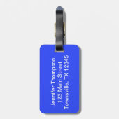 Blauw- en geelpatroon bagagelabel (Achterkant verticaal)