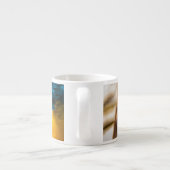 Blauw en gele ara-portret espresso kop (Achterkant)