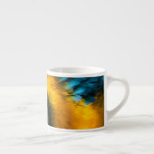 Blauw en gele ara-portret espresso kop (Rechts)