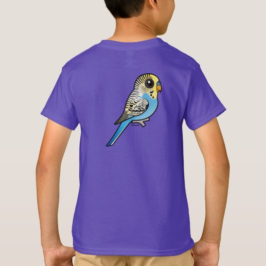 Blauw en gele boedgie t-shirt (Achterkant)