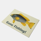 Blauw en Gele Groepervissen, Mariene Leven Deurmat (Schuin)