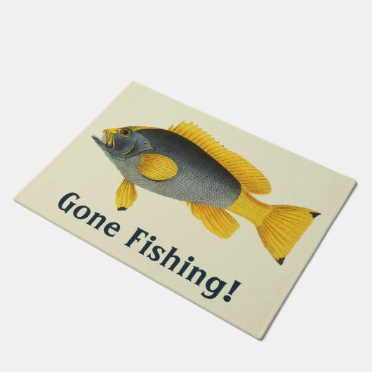 Blauw en Gele Groepervissen, Mariene Leven Deurmat (Schuin)