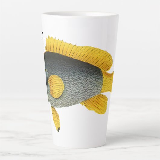 Blauw en Gele Groepervissen, Mariene Leven Latte Mok (Voorkant)