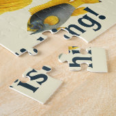  Blauw en Gele Groepervissen, Mariene Leven Legpuzzel (Zijkant)