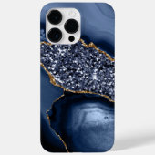 BLAUW- EN GOLD-AGATE-PATROON Case-Mate iPhone CASE (Achterkant)