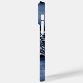 BLAUW- EN GOLD-AGATE-PATROON Case-Mate iPhone CASE (Achterkant / Links)