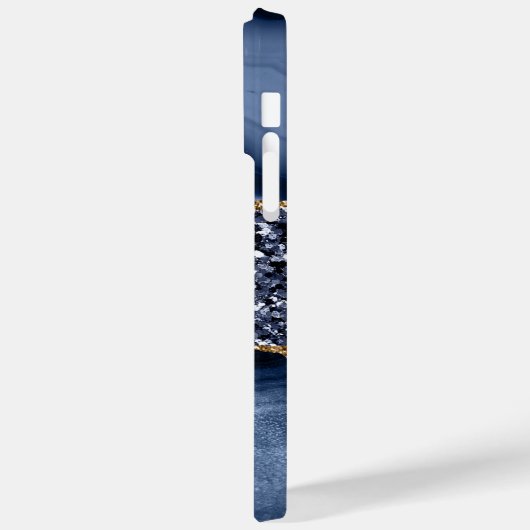 BLAUW- EN GOLD-AGATE-PATROON Case-Mate iPhone CASE (Achterkant / Links)