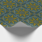 Blauw- en Gold Star Point Deco Cadeaupapier (Hoek)