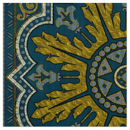 Blauw- en Gold Star Point Deco Stof