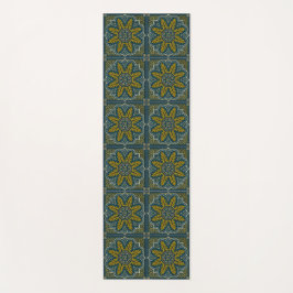 Blauw- en Gold Star Point Deco Yogamat