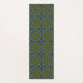 Blauw- en Gold Star Point Deco Yogamat (Achterkant)